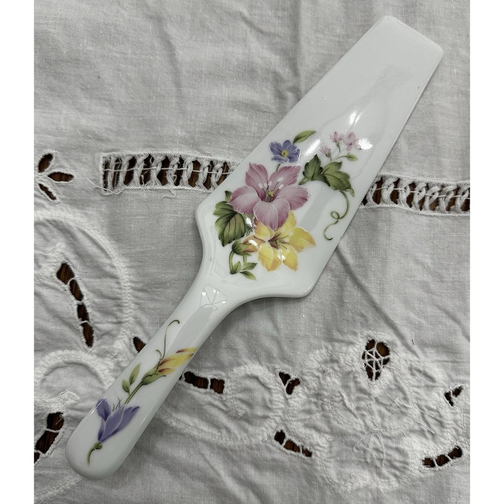 Vintage Andrea by Sadek Ceramic Porcelain Cake Pie Server Spatula Made in Japan